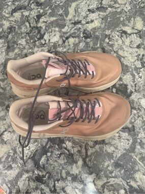 On Running Women’s Cloudmonster-Inspired Sneakers in Peach and Pink